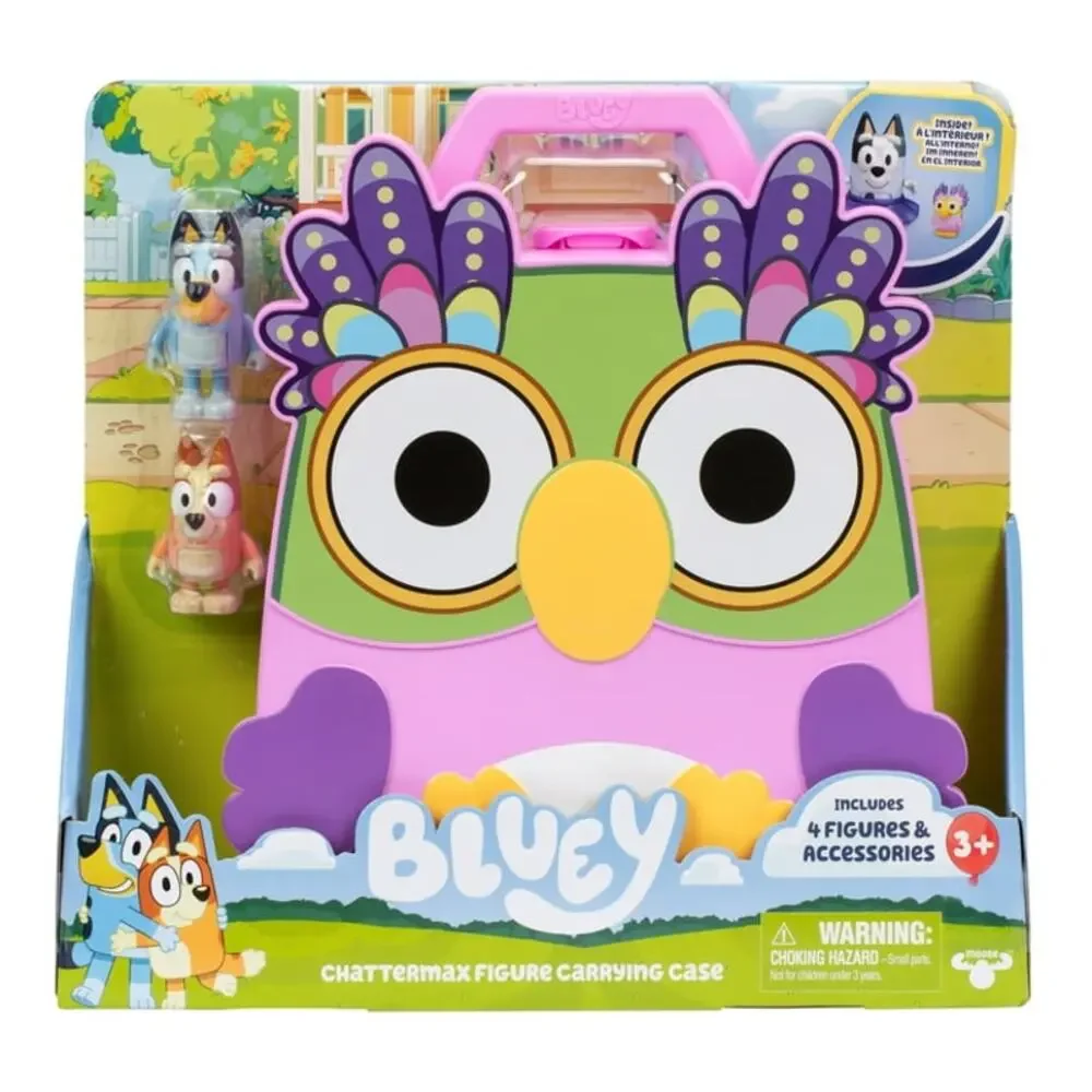 Chattermax Figure Case, Includes Bluey, Bingo, Muffin